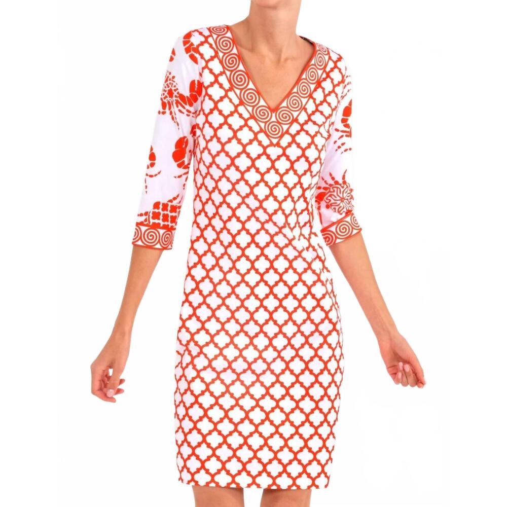 NEW GRETCHEN SCOTT crab soup dress in red